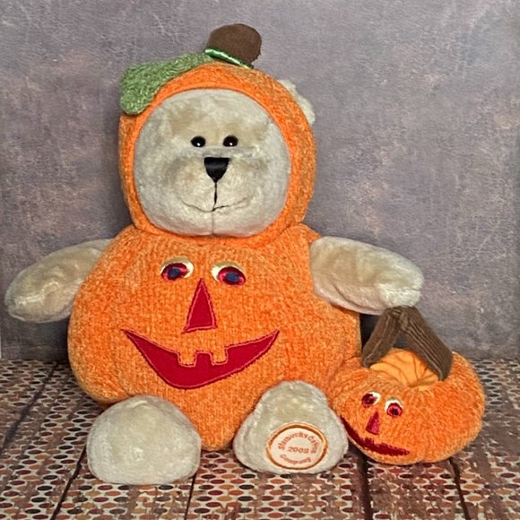 Starbucks 2008 Halloween Bearista Bear Pumpkin With Treat Bag - Picture 2 of 8